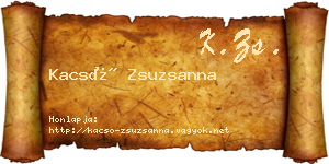 Kacsó Zsuzsanna névjegykártya